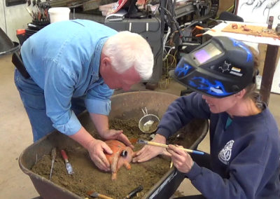 Making A Sand Mold of the Heart